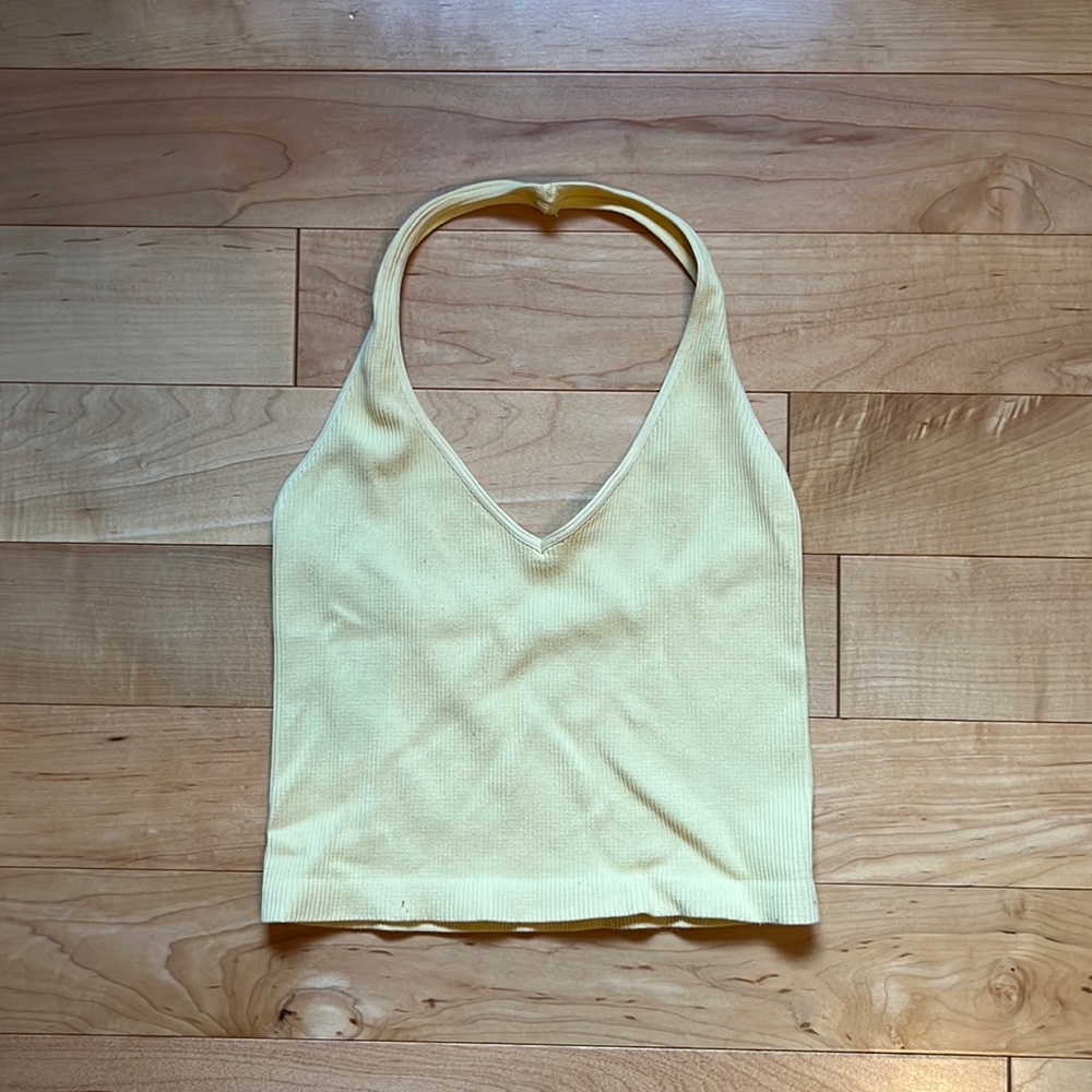FULL TILT Women's Yellow Halter Tank Top